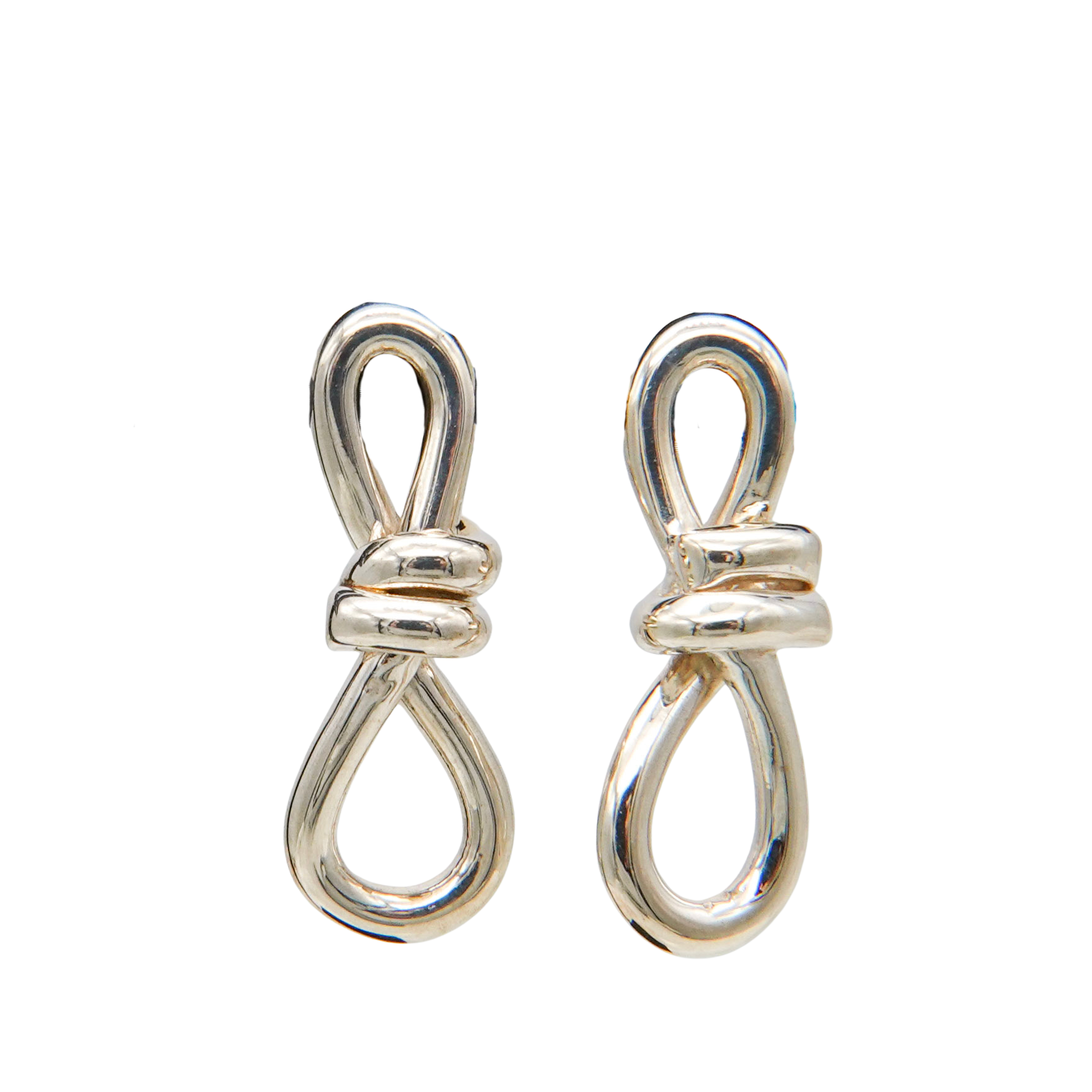 THREADS Silver Knot Pierced Earrings – unigem
