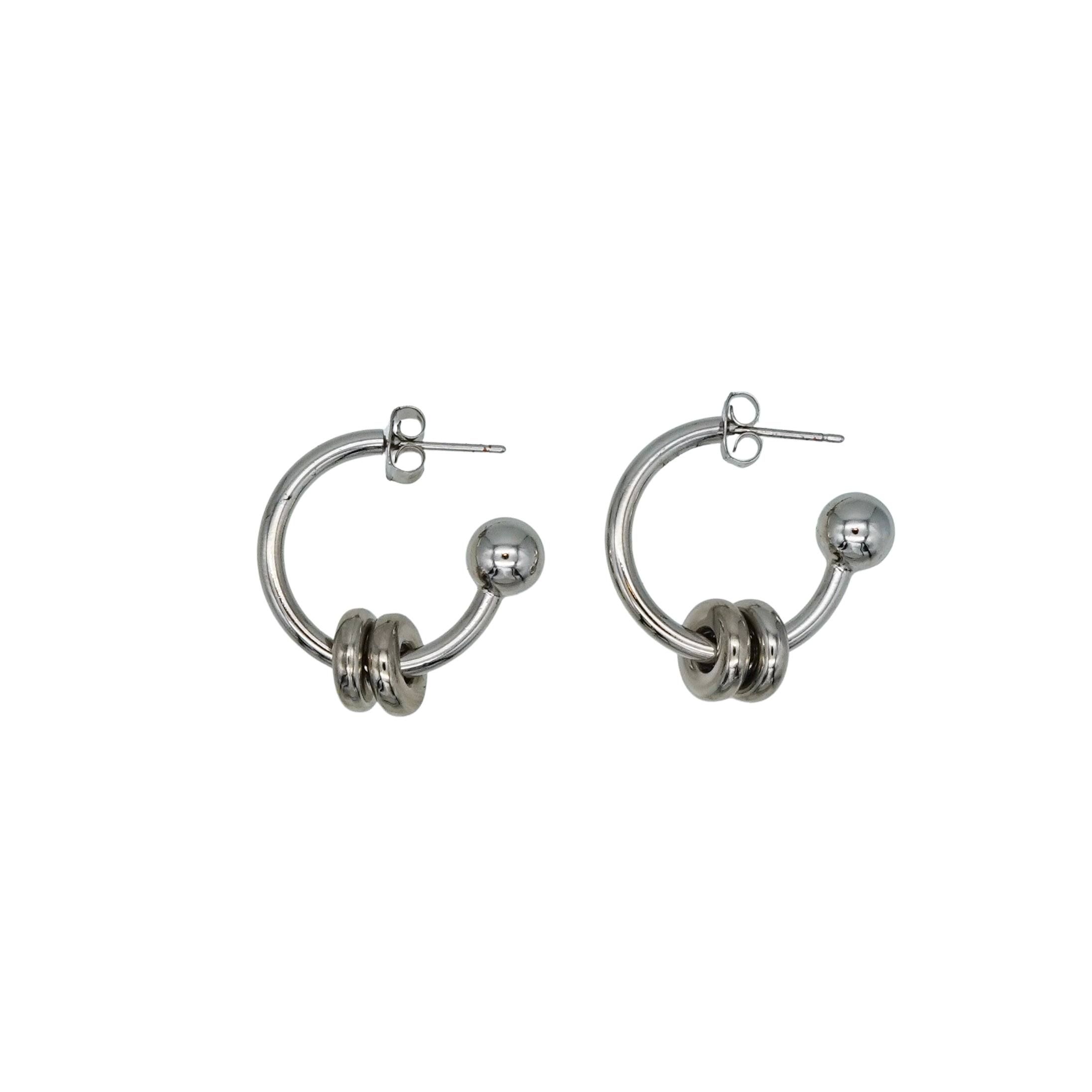 ALAN EARRINGS (Palladium) – unigem