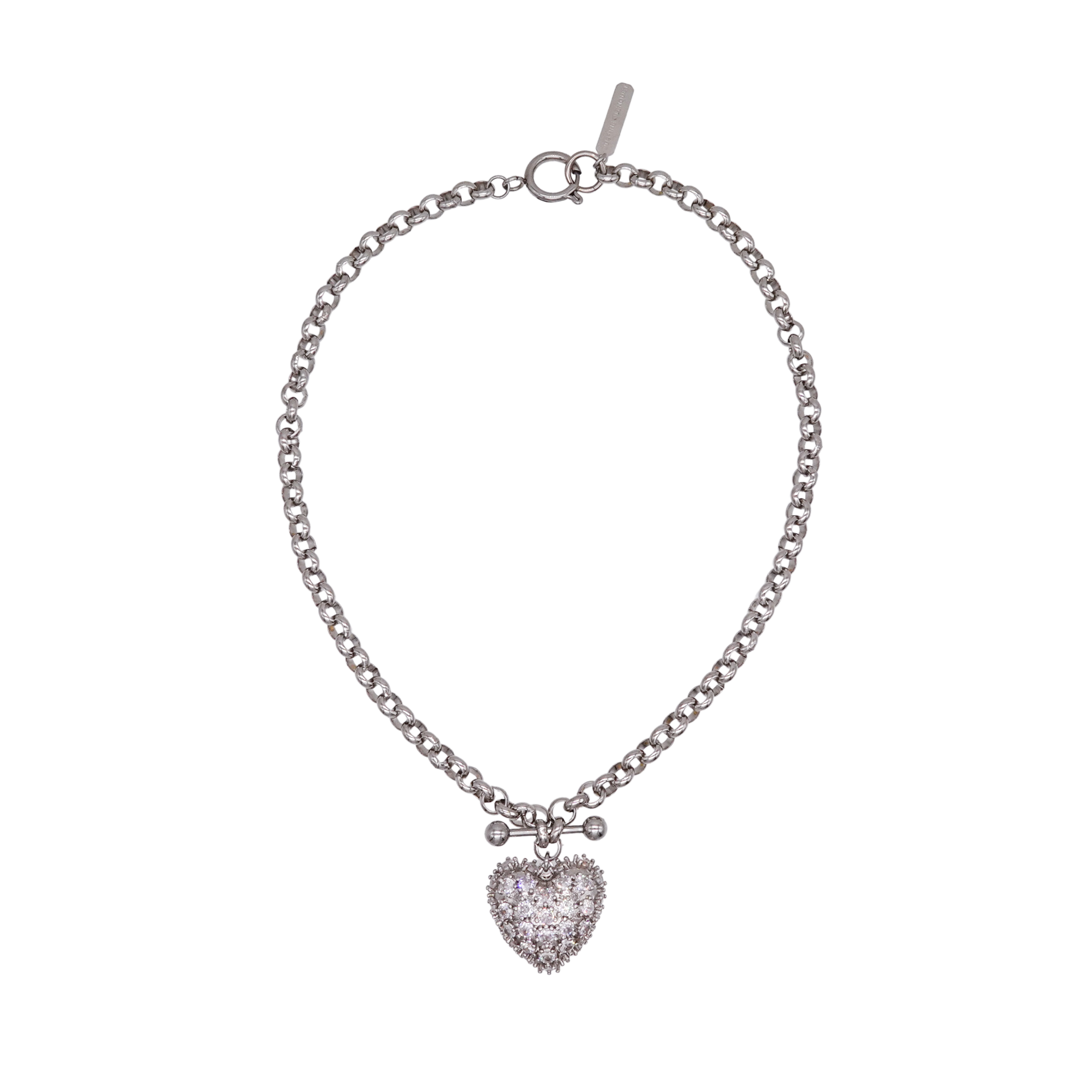 JUSTINE CLENQUET Heart クリスタルネックレス y2k JUSTINE CLENQUET