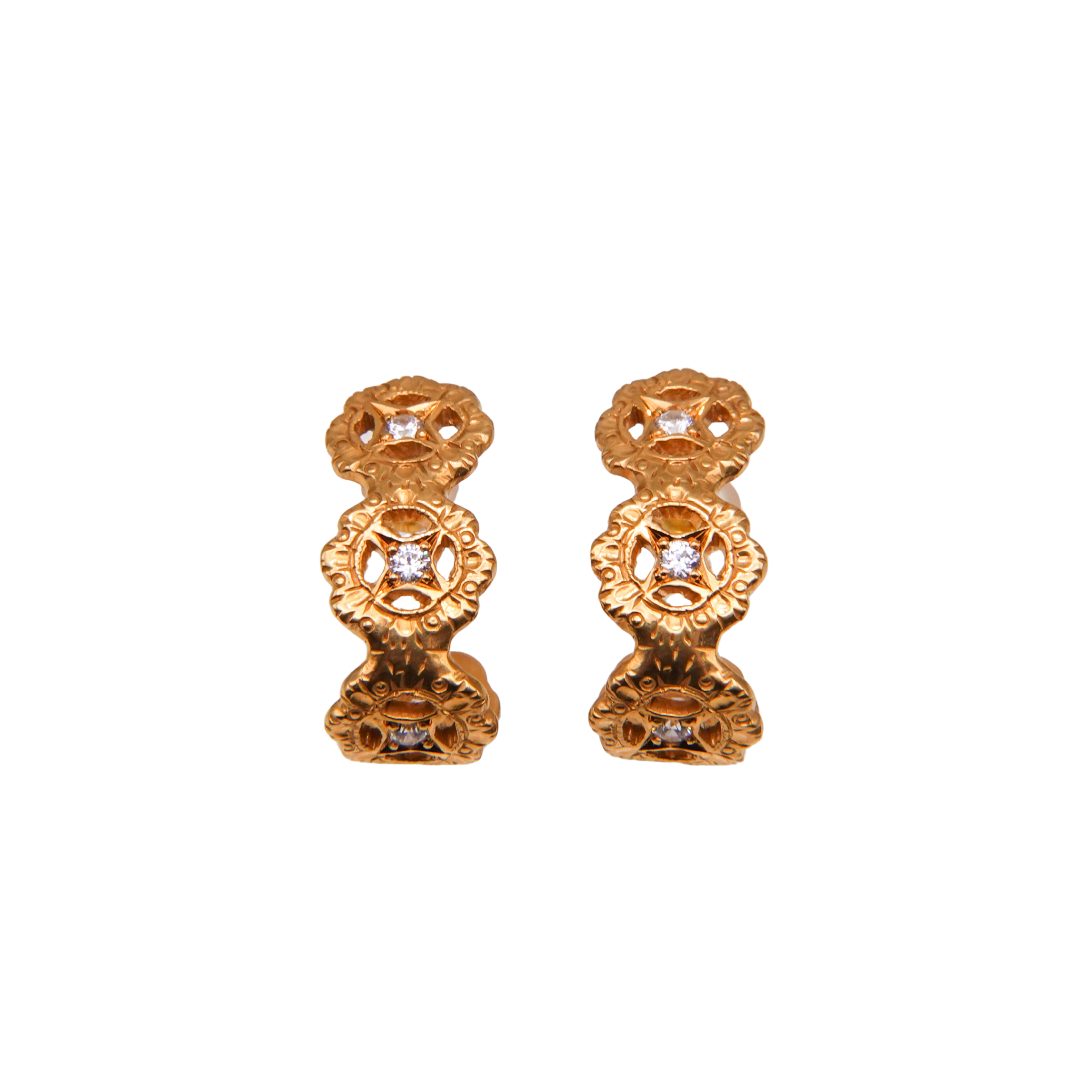 kudana-florentine-engraving-flower-pierced-earring – unigem kudana-florentine-engraving-flower-pierced-earring – unigem