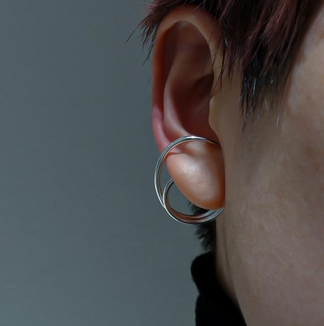 RÄTHEL & WOLF シルバー イヤカフ JOAN double line hoop ear cuff