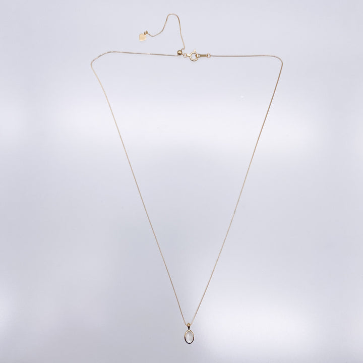 petit amulet necklace (18KYG x moon stone)