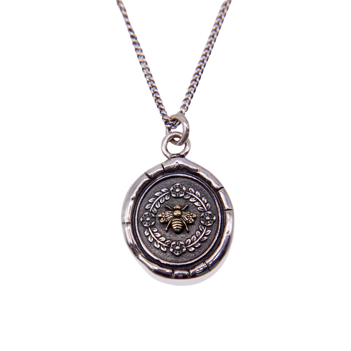 Honeybee 14K Gold On Silver Talisman