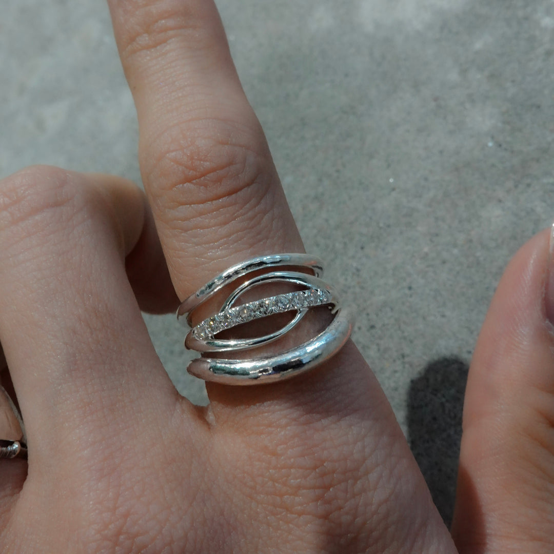 YU-KIN DOUBLE HEART SET RING