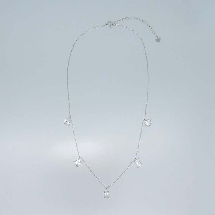 STARRY NECKLACE_10KWG x White Topaz