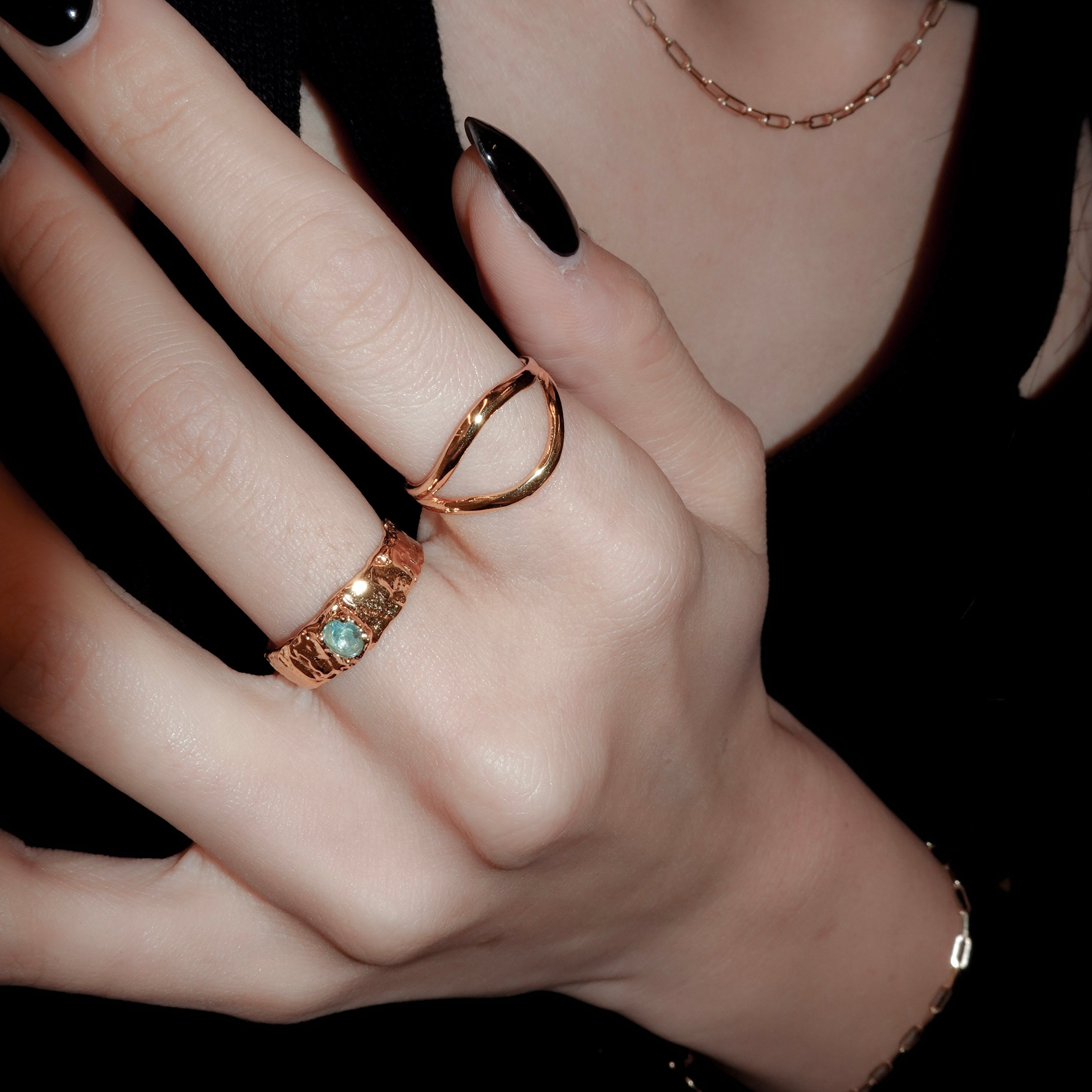 シルバーオープンリング(GOLD) – unigem