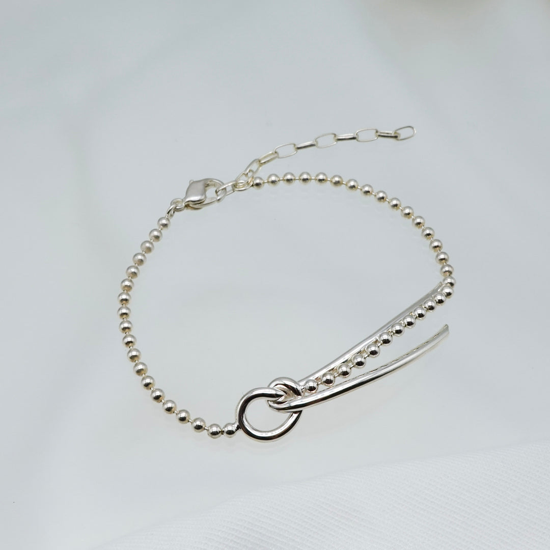 THREADS Silver Bow Tie Bracelet