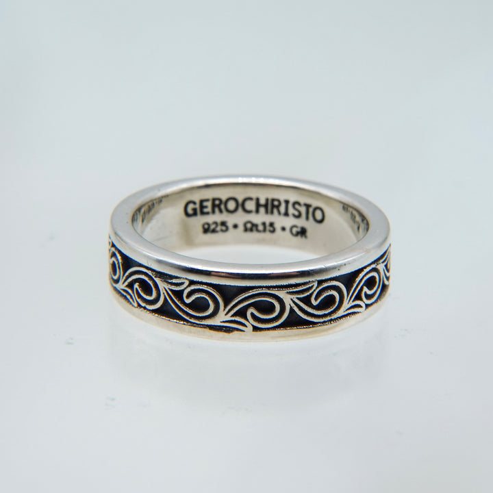 Kyma band ring in Sterling Silver_2719