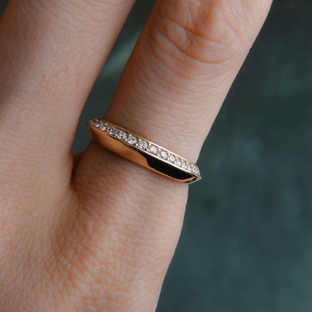 Prism Single Ray Ring -【Lab Grown Diamond】