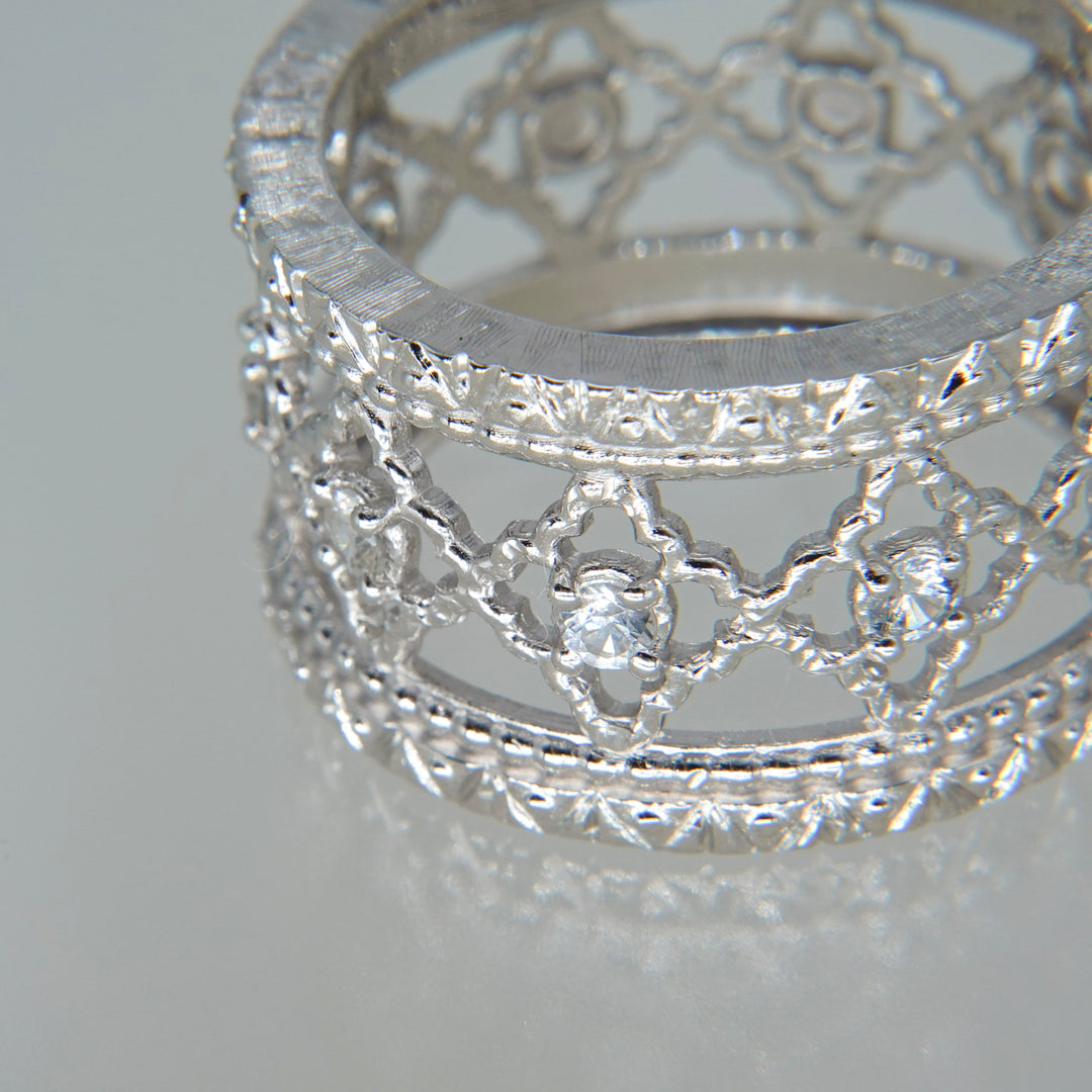 サファイア・フィレンツェ彫りリング(rgp)