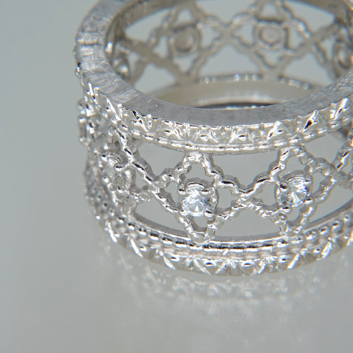 サファイア・フィレンツェ彫りリング(rgp)