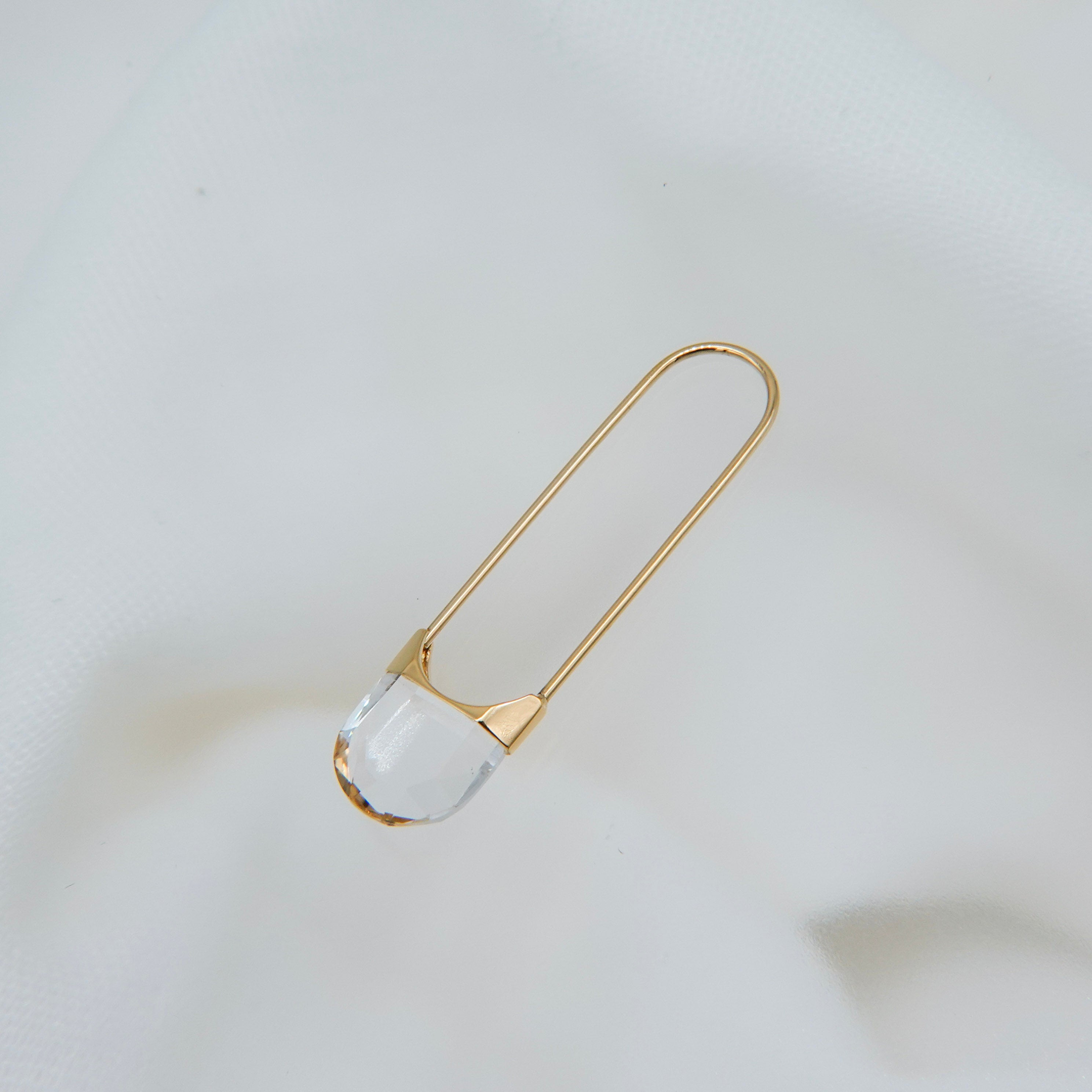 Drop Quartz Pierced Earring Oval – unigem Drop Quartz Pierced Earring Oval – unigem