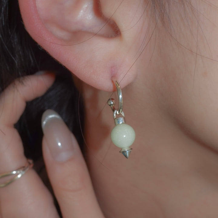 Luminous stone Hoop Pierce