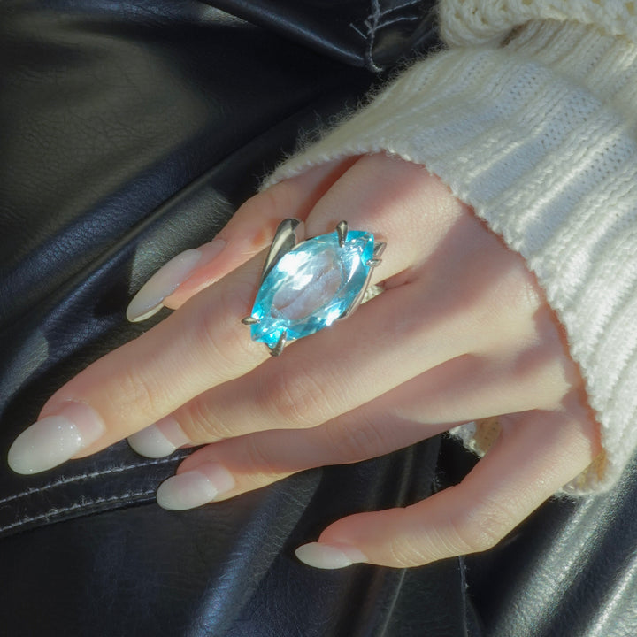 FIRE Flame / Jewel Ring (Blue Quartz)