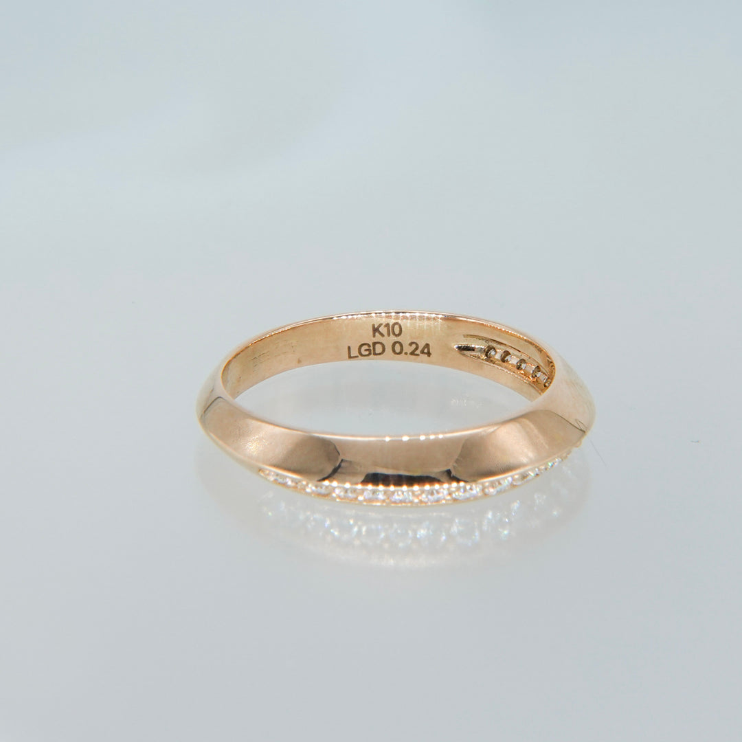 Prism Single Ray Ring -【Natural Diamond】