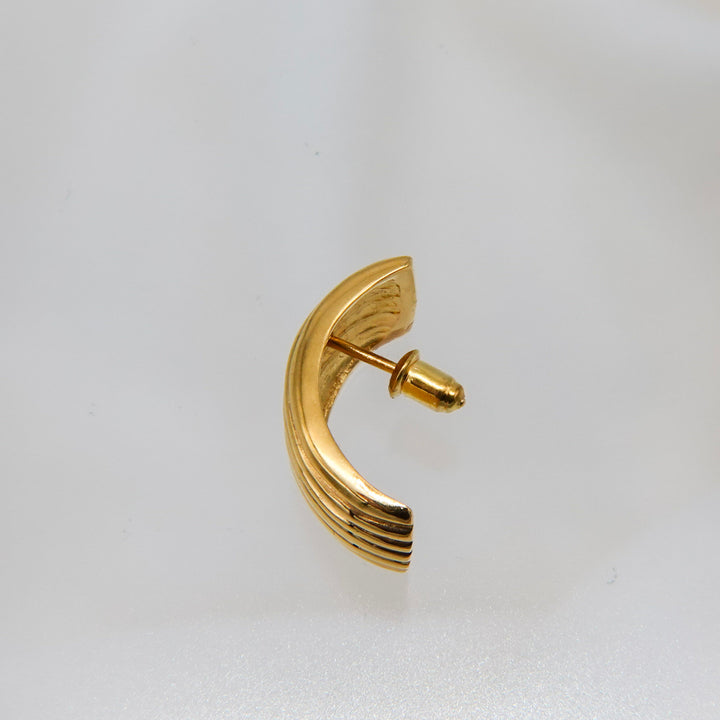 Chunky line curve earrings