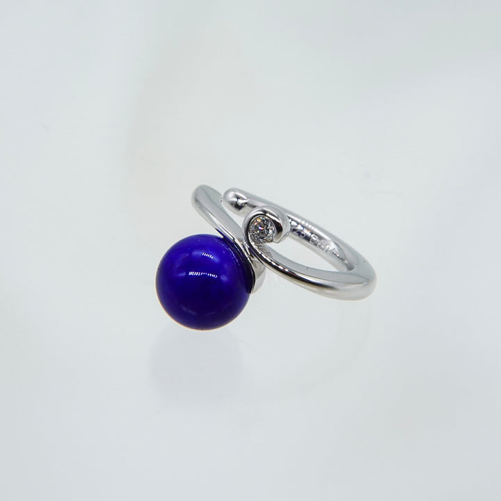 Silver Lapislazuli earcuff SMG3LDイヤーカフ.ラピスラズリ.ダイヤモンド
