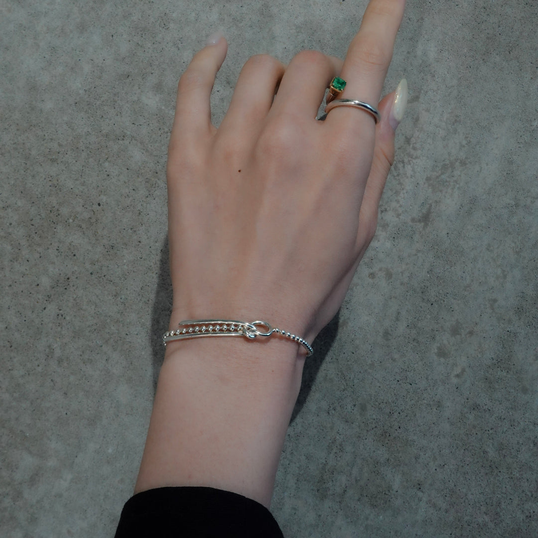 THREADS Silver Bow Tie Bracelet