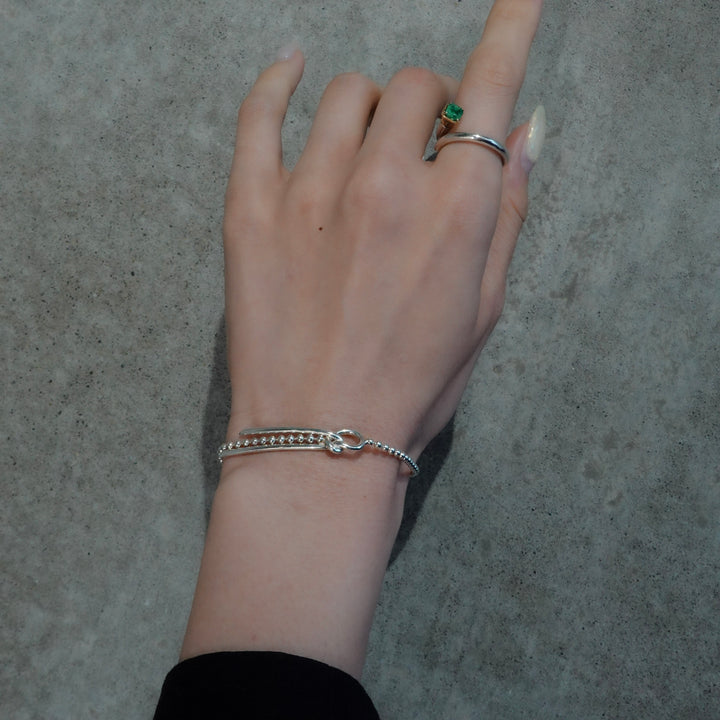 THREADS Silver Bow Tie Bracelet