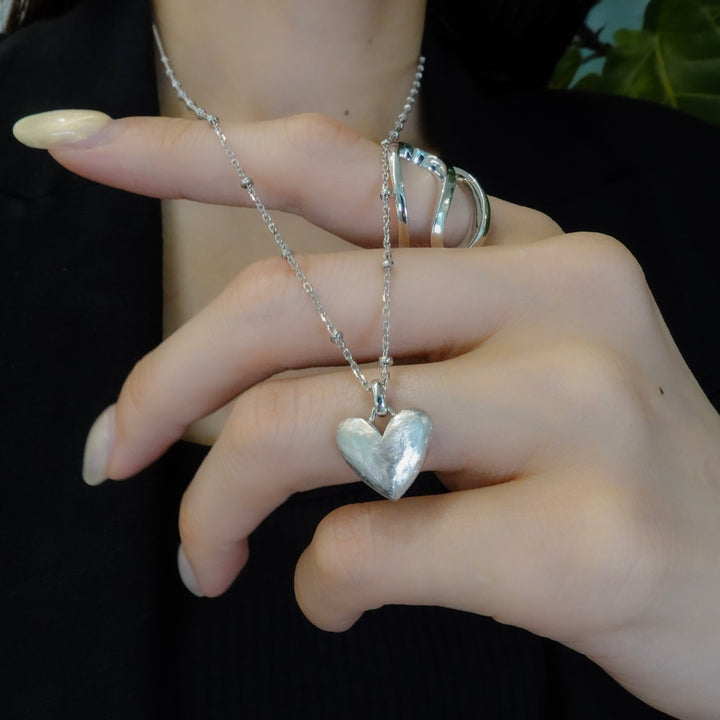 Silver necklace SMP6 ハートネックレス