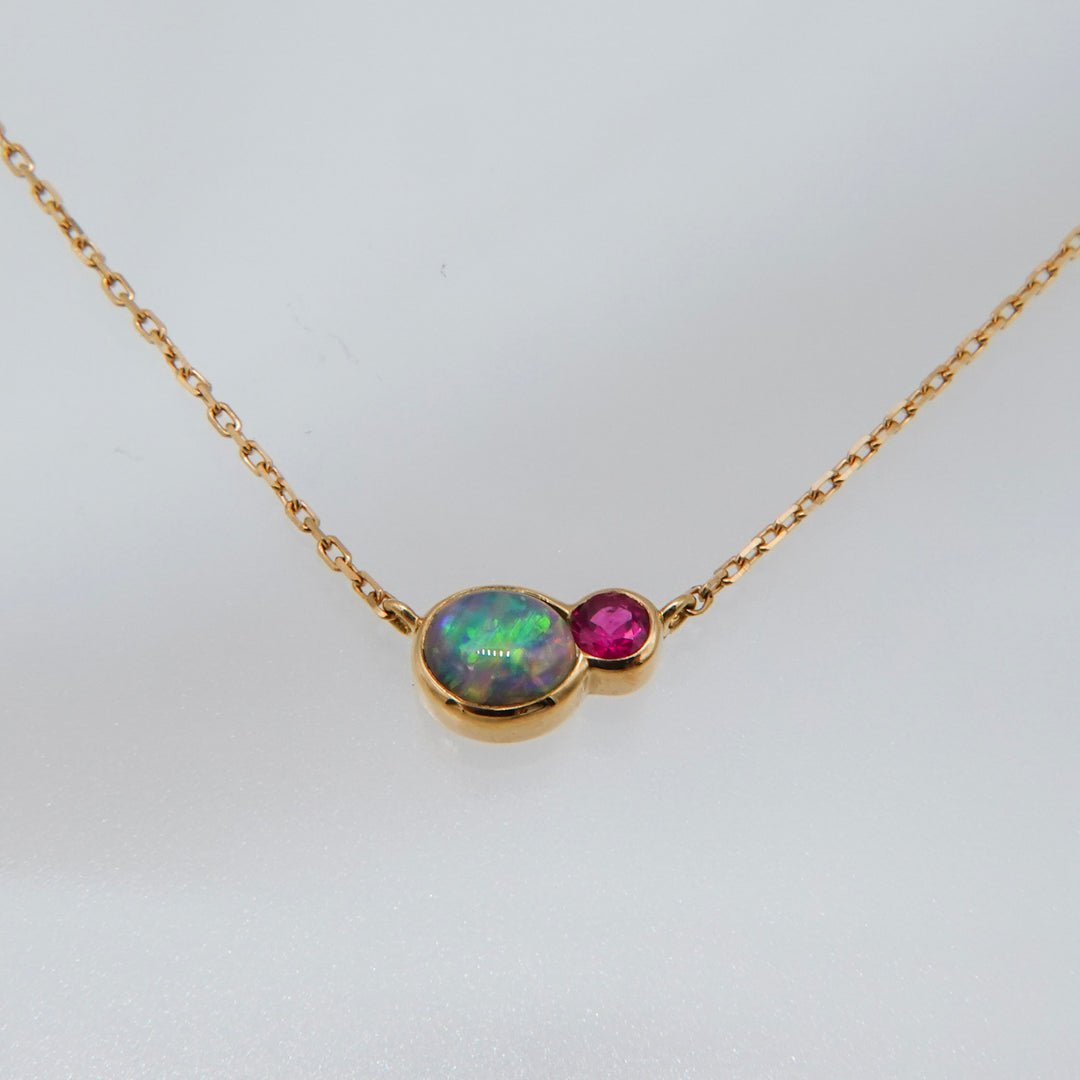 BLANCE 18K BlackOpal Ruby Pendant