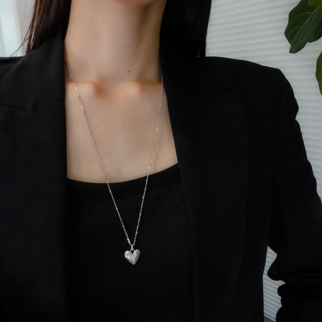 Silver necklace SMP6 ハートネックレス