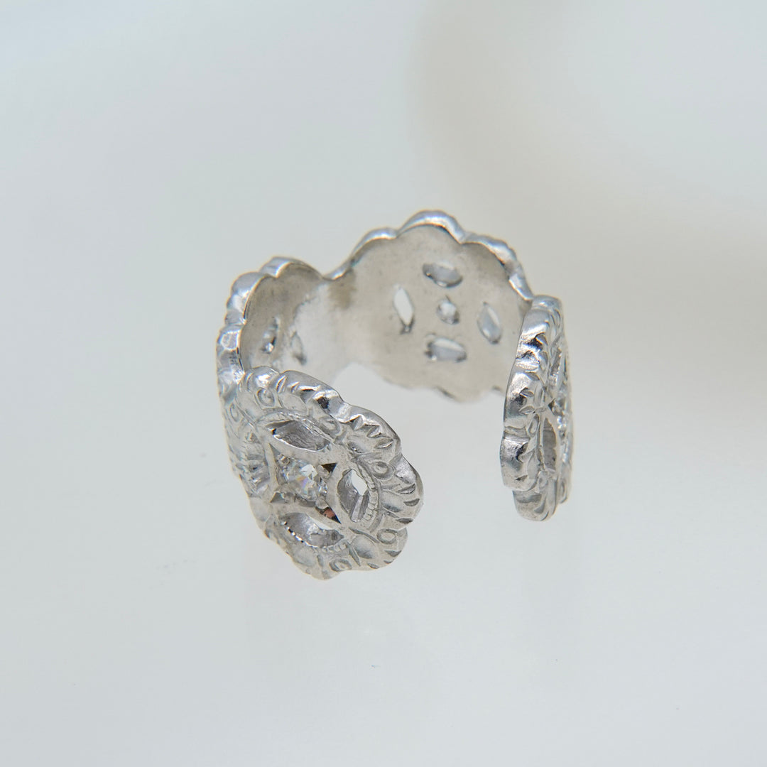 フィレンツェ彫りフラワーイヤカフ(RGP)