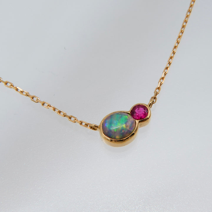 BLANCE 18K BlackOpal Ruby Pendant