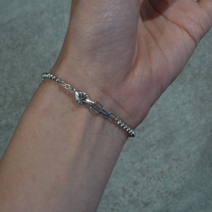 THREADS Silver Cross Bracelet