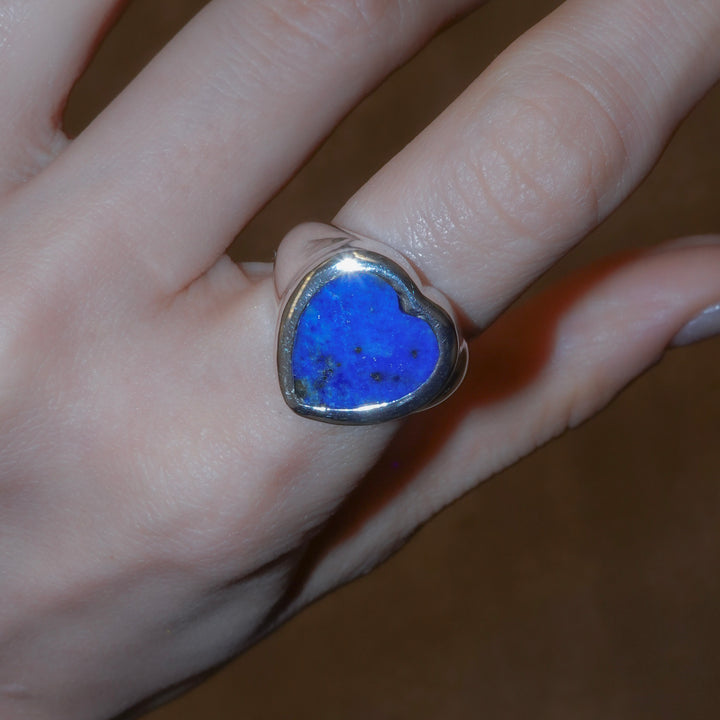 Gem Heart ring- Lapis lazuli