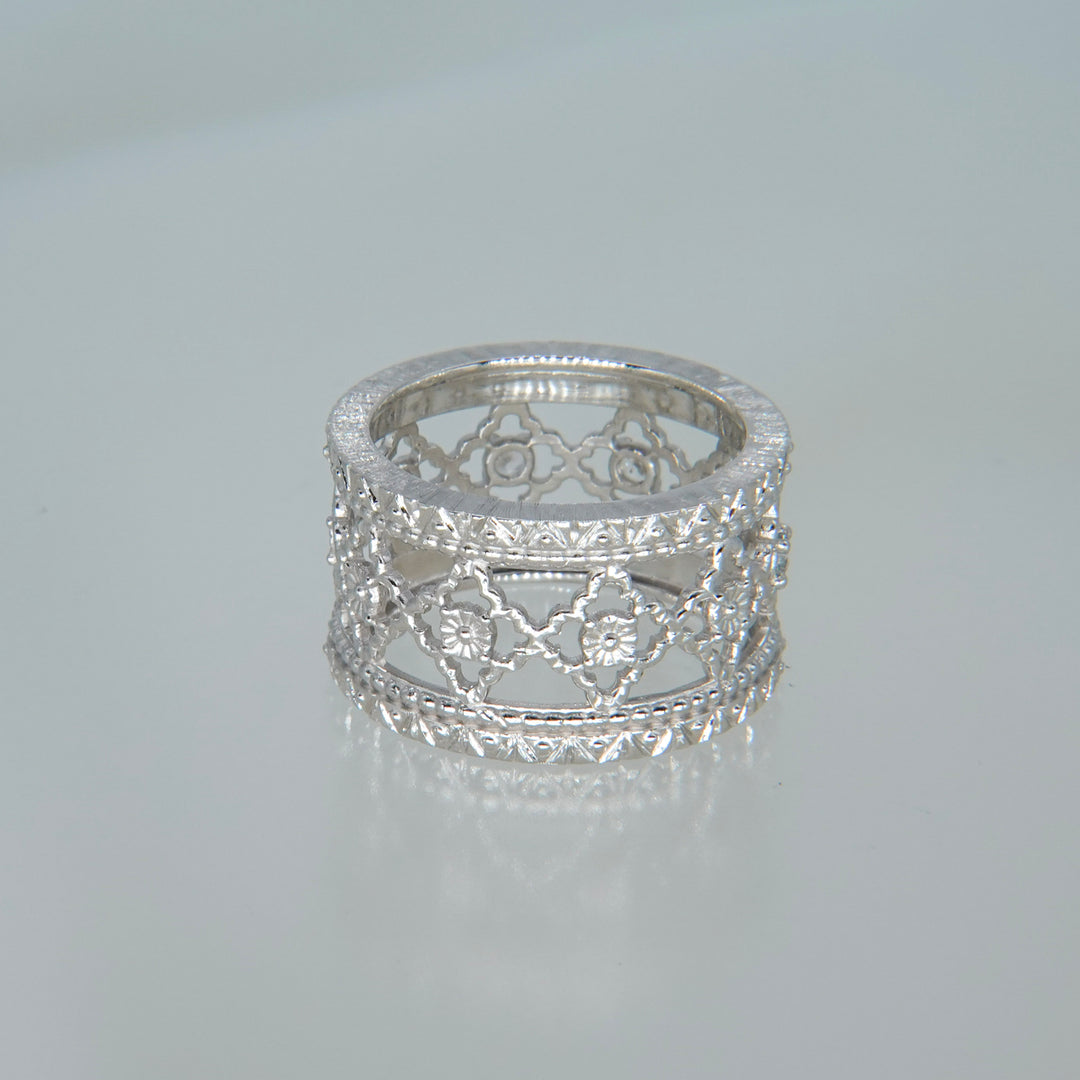 サファイア・フィレンツェ彫りリング(rgp)