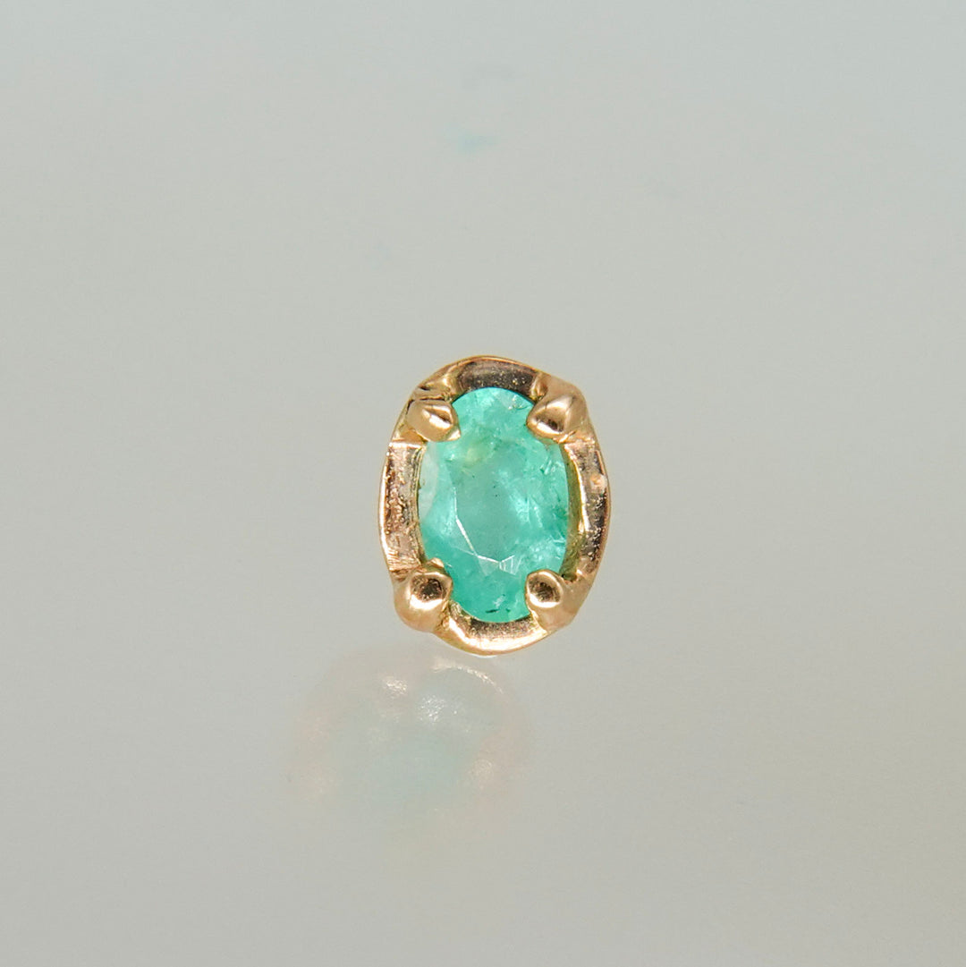 K10オーバルエメラルドピアス(一点もの)