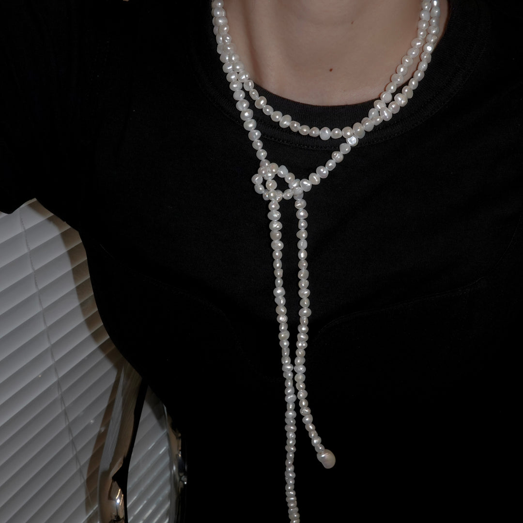 BAROQUE PEARL FREE LONG NECKLACE 130
