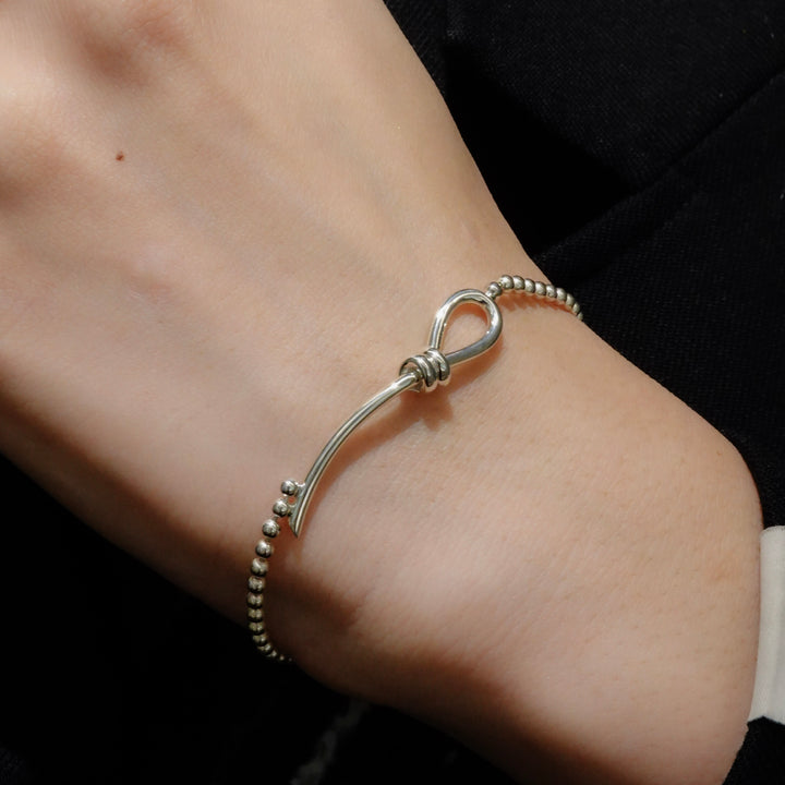 THREADS Silver Fishhook Bracelet