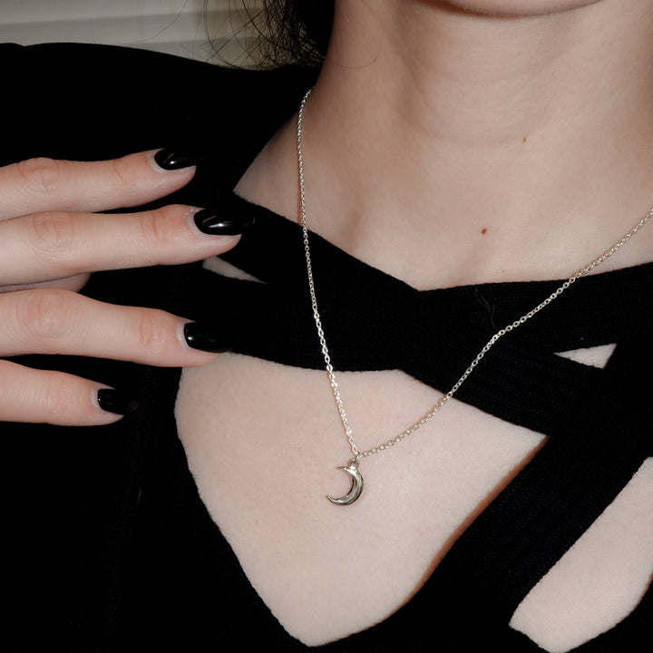 "Moon" charm necklace (SILVER)