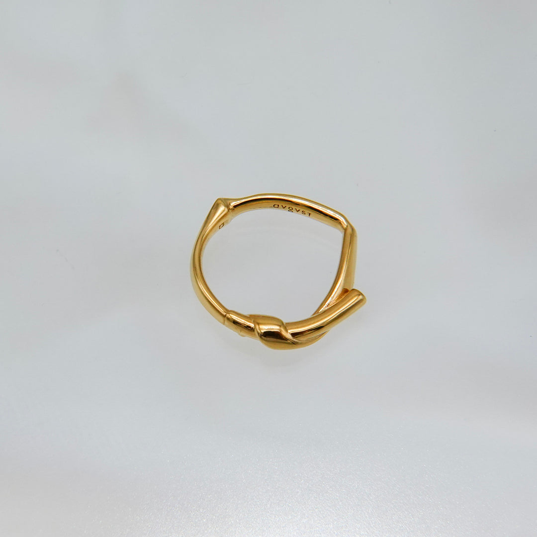 Grass Knot Ring Gold Vermeil