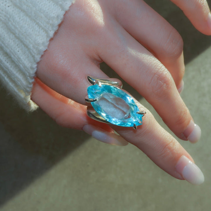 FIRE Flame / Jewel Ring (Blue Quartz)