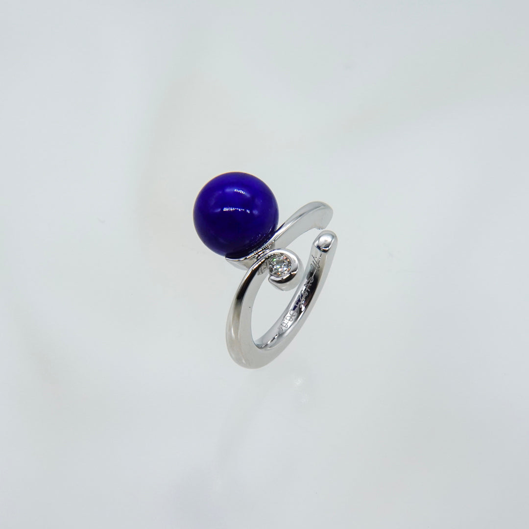 Silver Lapislazuli earcuff SMG3LDイヤーカフ.ラピスラズリ.ダイヤモンド