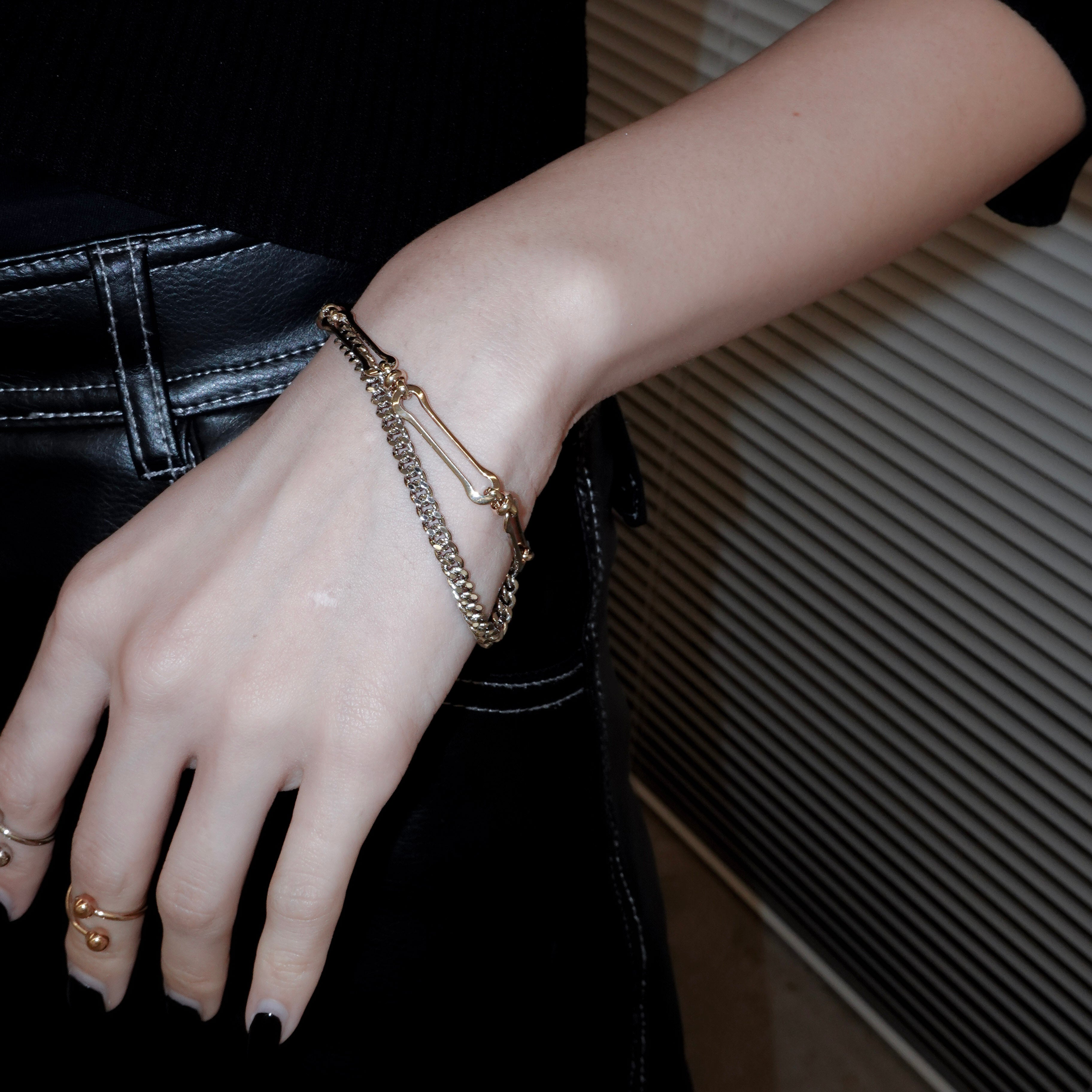 Justine Clenquet ゴールド ブレスレット Pixie bracelet – unigem