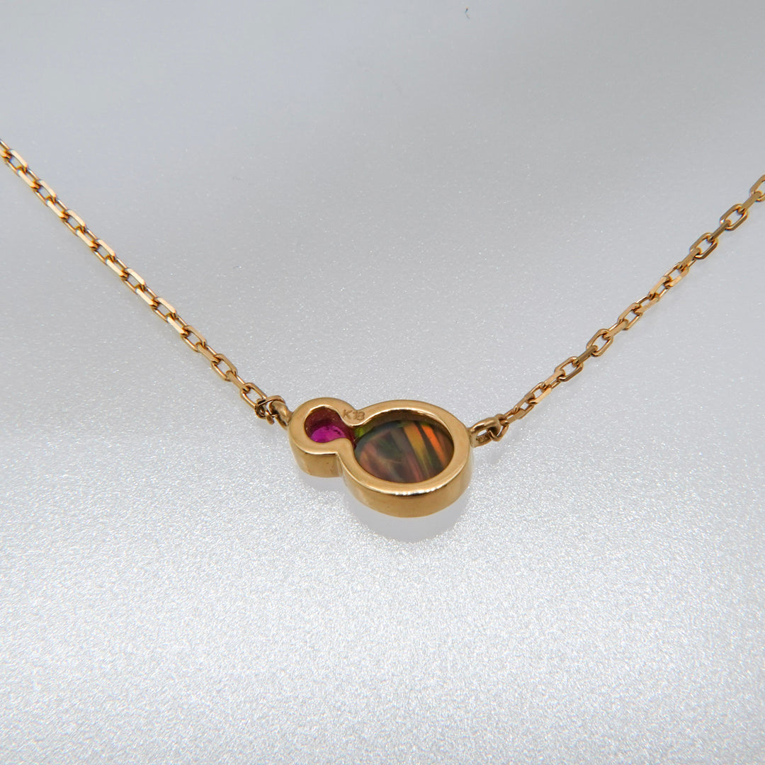 BLANCE 18K BlackOpal Ruby Pendant