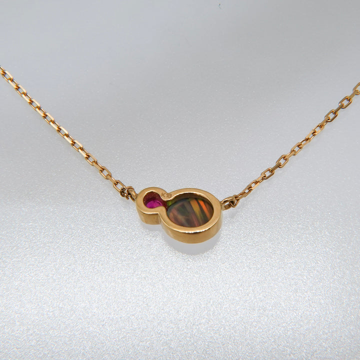 BLANCE 18K BlackOpal Ruby Pendant