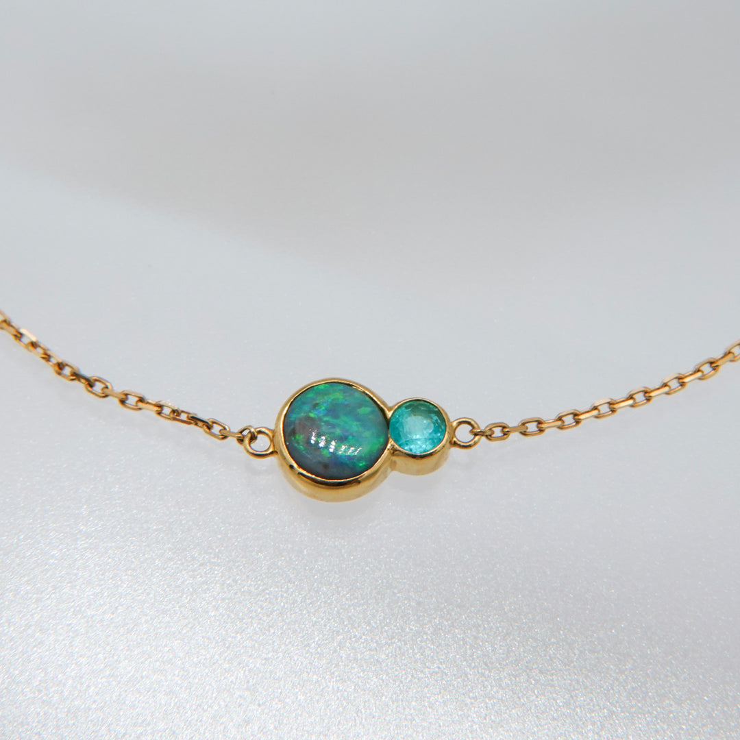 BLANCE 18K BlackOpal ParaibaTourmaline Bracelet