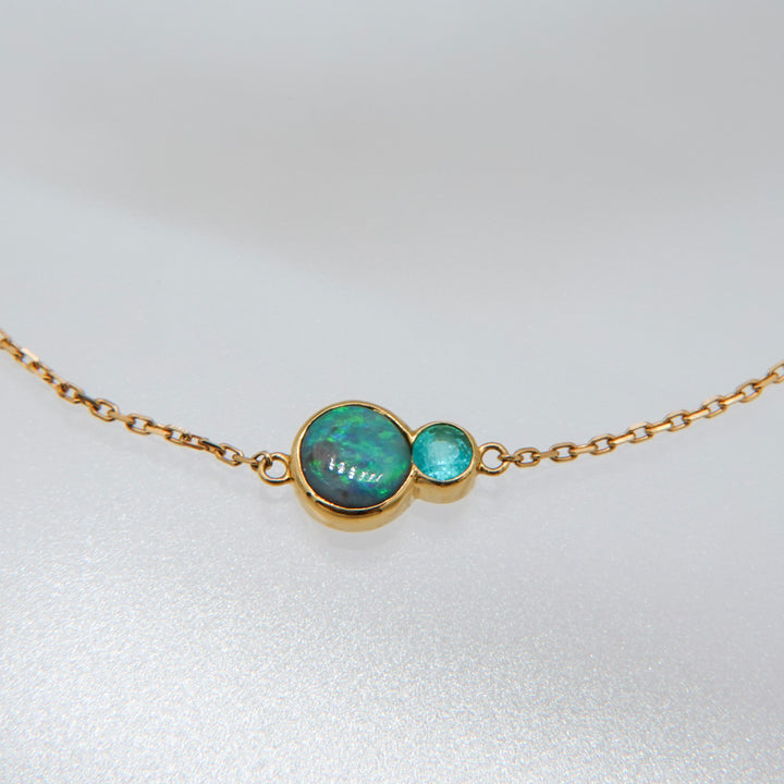 BLANCE 18K BlackOpal ParaibaTourmaline Bracelet