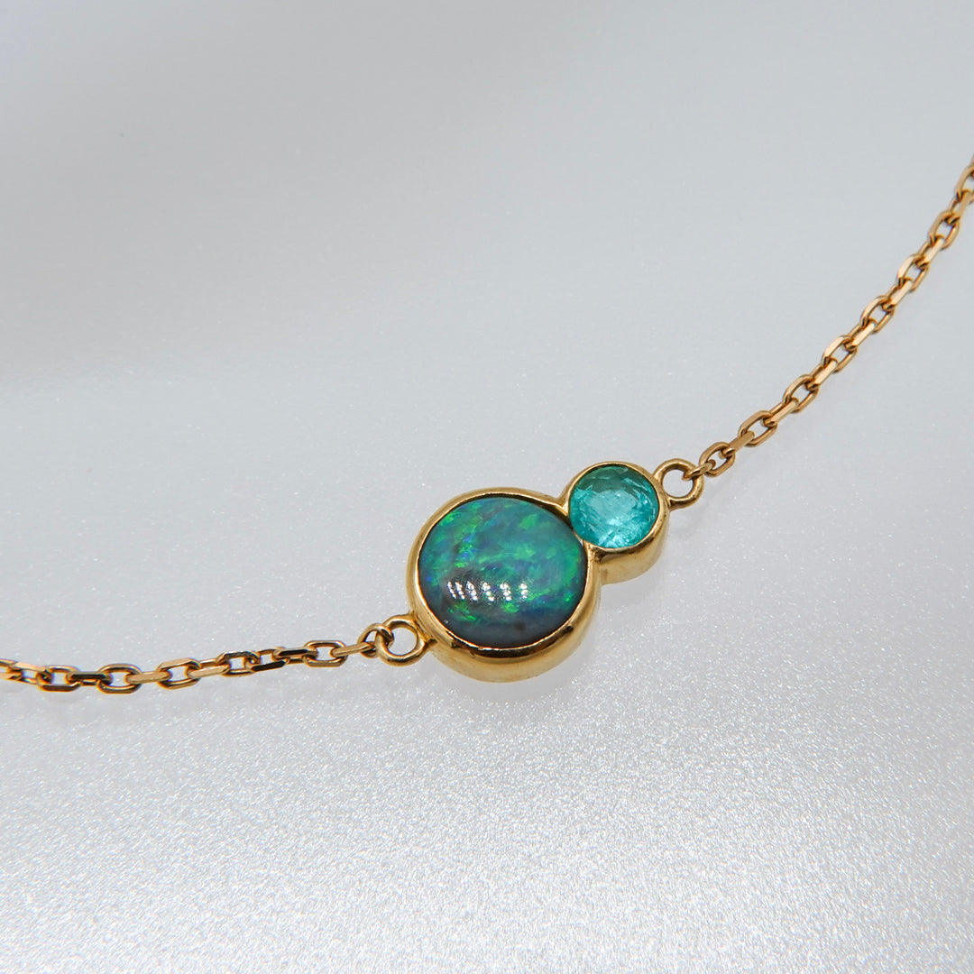 BLANCE 18K BlackOpal ParaibaTourmaline Bracelet