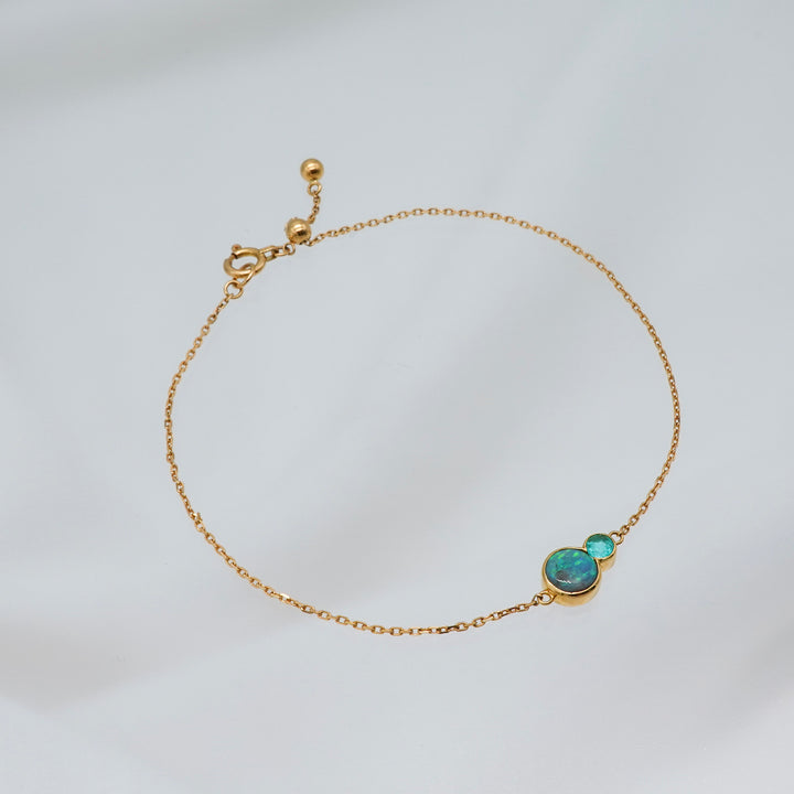 BLANCE 18K BlackOpal ParaibaTourmaline Bracelet