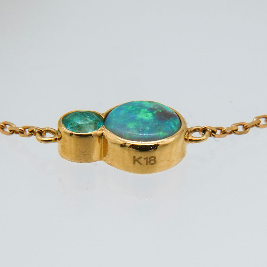 BLANCE 18K BlackOpal ParaibaTourmaline Bracelet