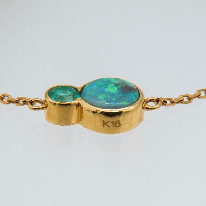 BLANCE 18K BlackOpal ParaibaTourmaline Bracelet