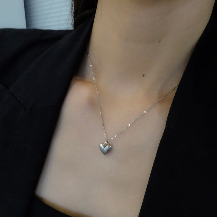 Silver necklace SMP7 ハートネックレスs