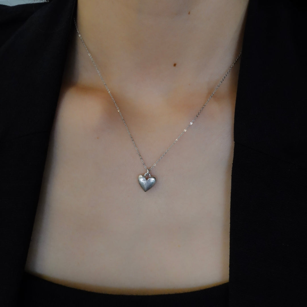 Silver necklace SMP7 ハートネックレスs
