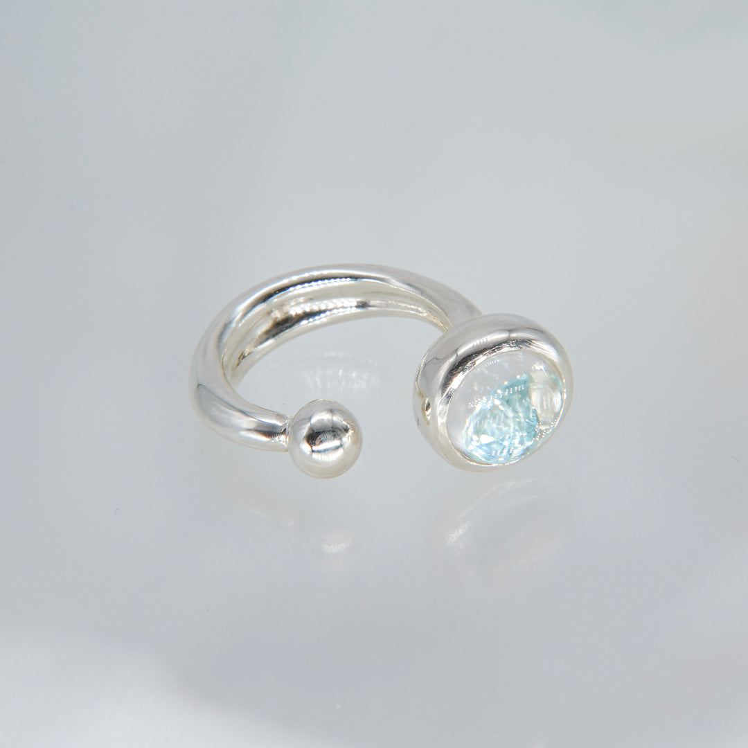 GYOKU RIN Ring / CrystalQuartz(white/blue Zircon)